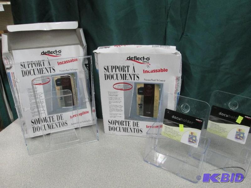 Small and large clear plastic document holder...