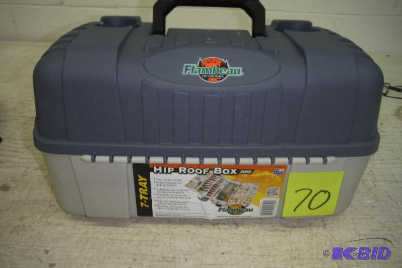 lot 70 image: Flambeau Outdoors 7-Tray Hip Roof Tackle Box