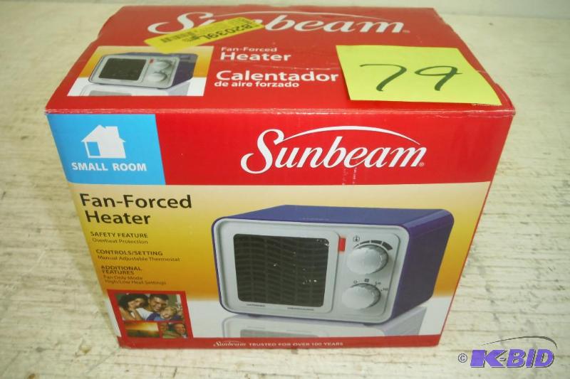 lot 79 image: Sunbeam fan forced heater (purple)