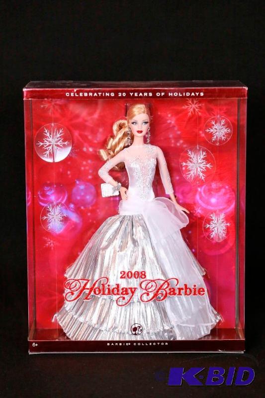 lot 101 image: 2008 Happy Holidays Barbie NIB