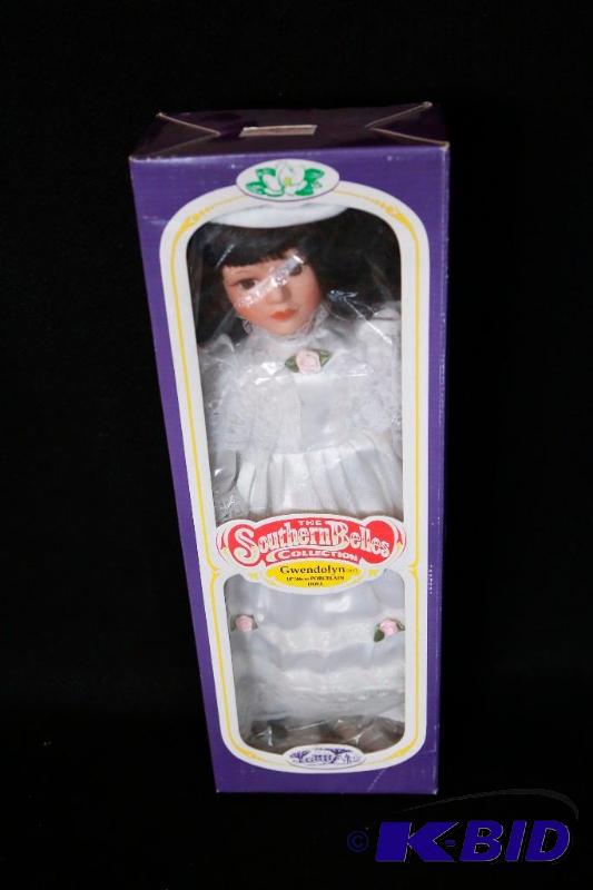 lot 256 image: Southern Belles Collection Bisque Doll NIB