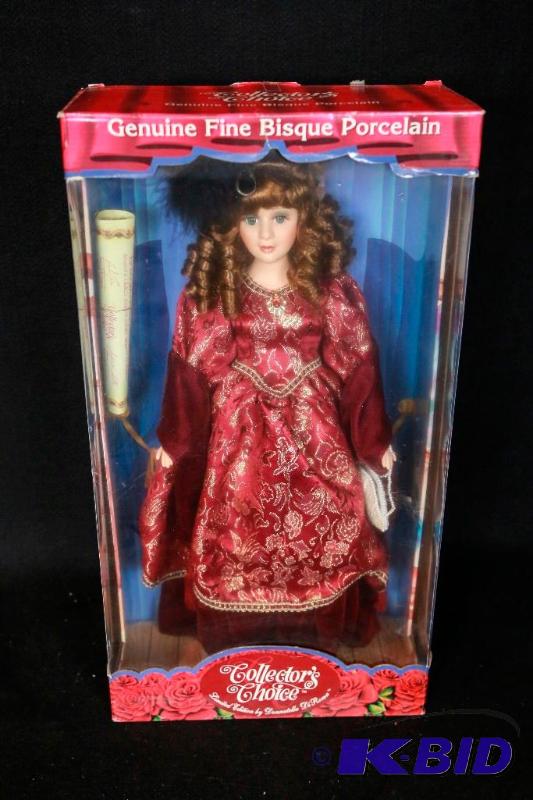 lot 265 image: Collectors Choice Bisque Doll NIB