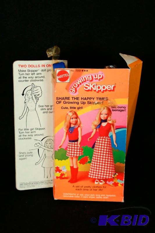 Ca1975 Mattel growing Up Skipper Doll Mint In Orig