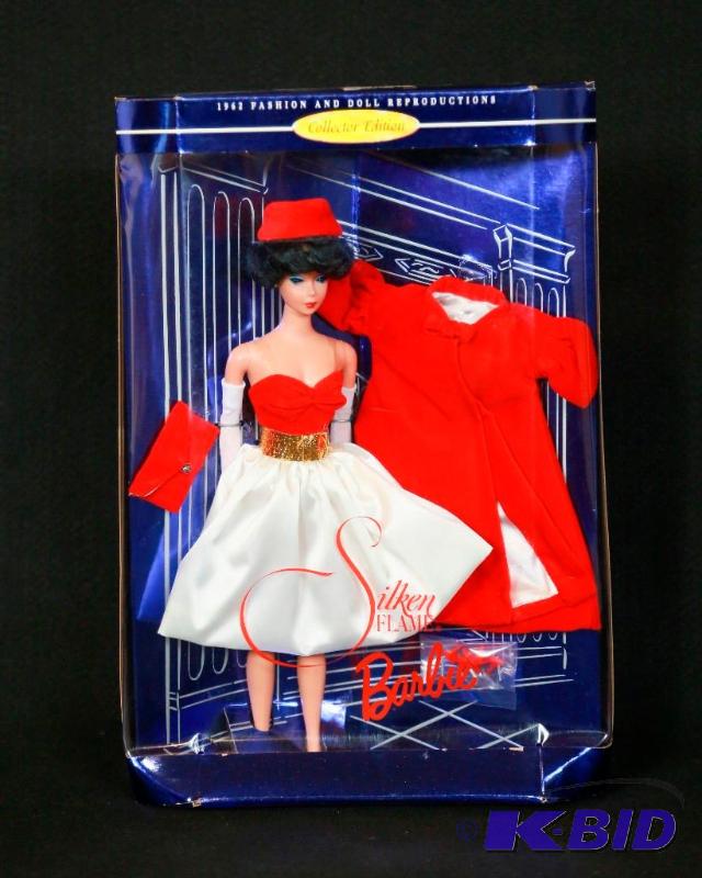lot 47 image: 1962 Reproduction Silken Flame Barbie NIB