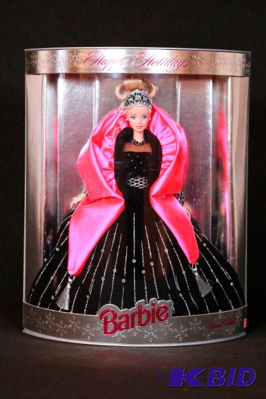 lot 63 image: 1998 Happy Holidays Barbie NIB