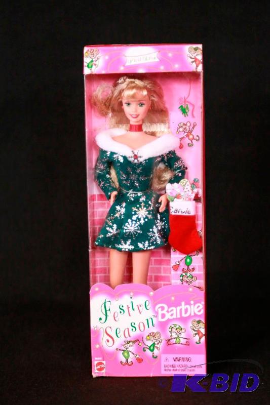 lot 73 image: 1997 Festive Season Barbie NIB