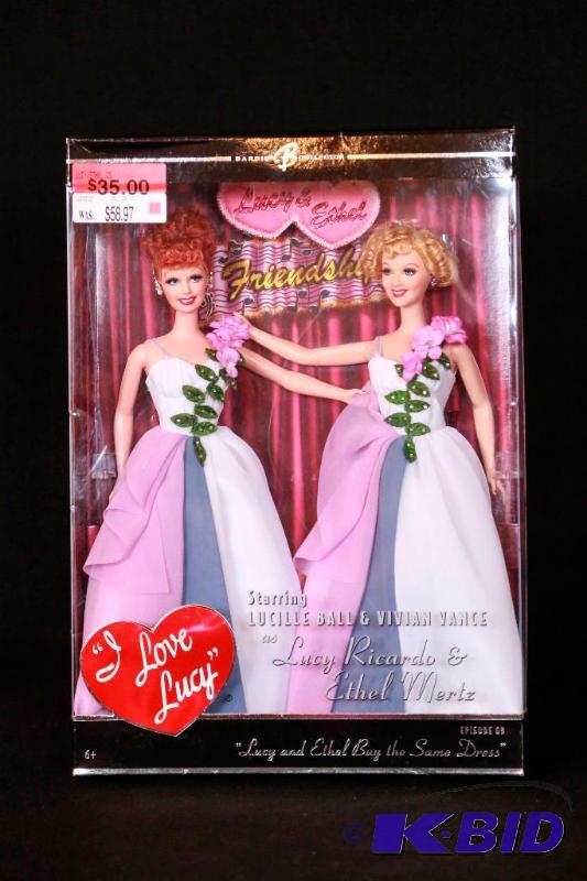lot 76 image: Lucy & Ethel I Love Lucy Barbie NIB