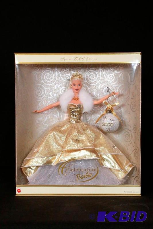 lot 80 image: 2000 Celebration Barbie w Ornament NIB