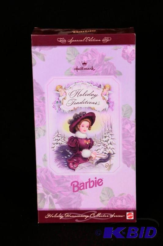lot 91 image: 1996 Holiday Traditions Barbie NIB