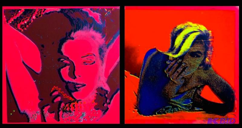 Vintage Bert Stern Day-Glow Seri-graphed Lithos of Marilyn Monroe $$