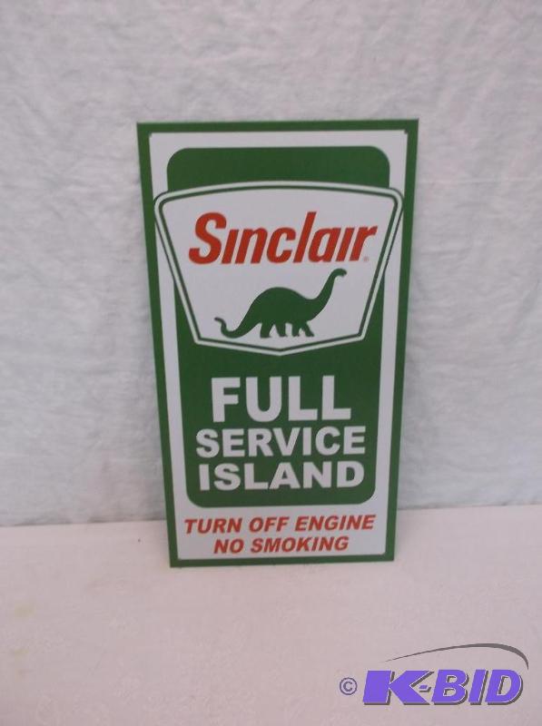 lot 102 image: Sinclair Full Service Island sign measuring 8...