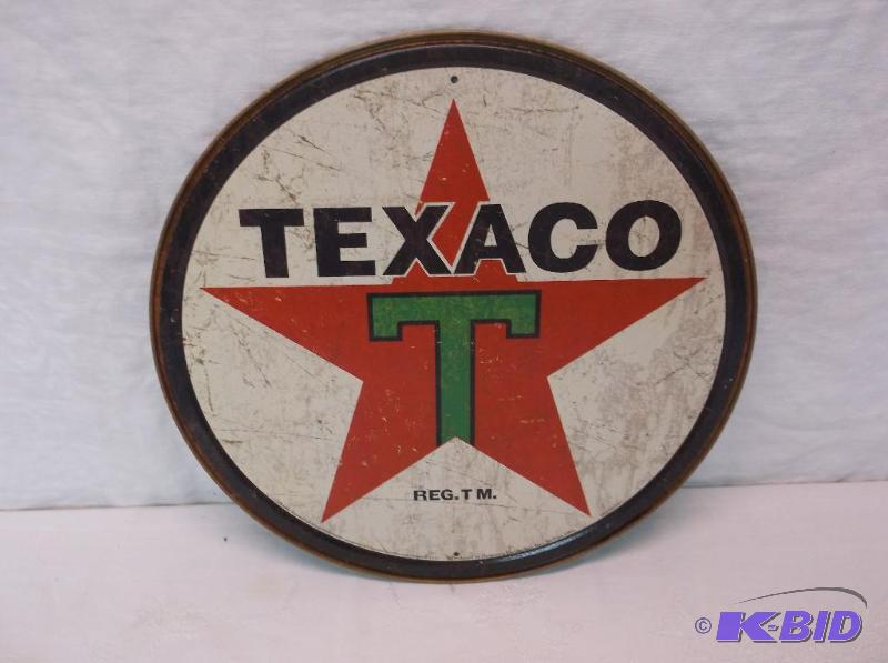 lot 103 image: Texaco sign measuring 11 34" D in great...