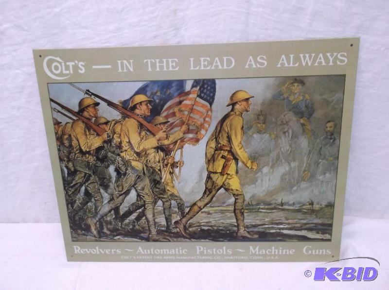 lot 11 image: Collectable Colts In The Lead sign measuring...