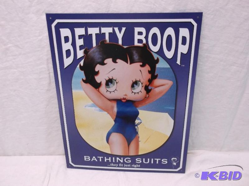 lot 12 image: Collectable Betty Boop sign measuring 12 12&...