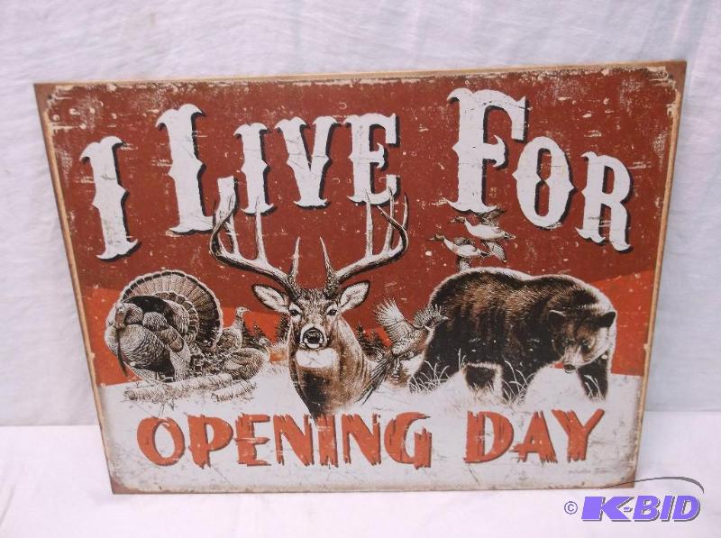 lot 13 image: Collectable Opening Day sign measuring 16&quo...