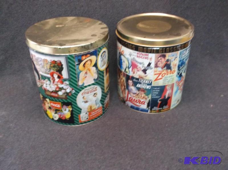 lot 136 image: Collectable large Coca-Cola tin and large mov...