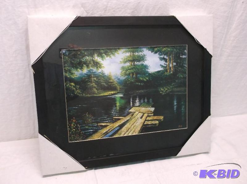 lot 17 image: Beautiful framed scenery print measuring 21 1...