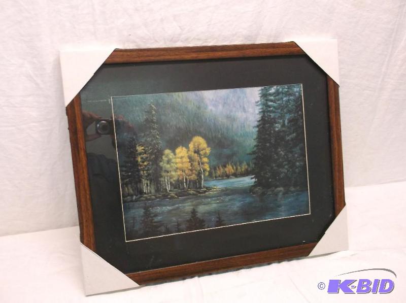 lot 18 image: Beautiful framed scenery print measuring 21 1...