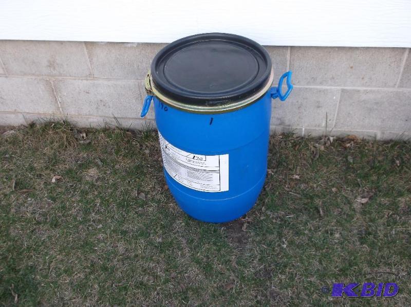 lot 191 image: 20 gal. blue food grade barrel with locking l...