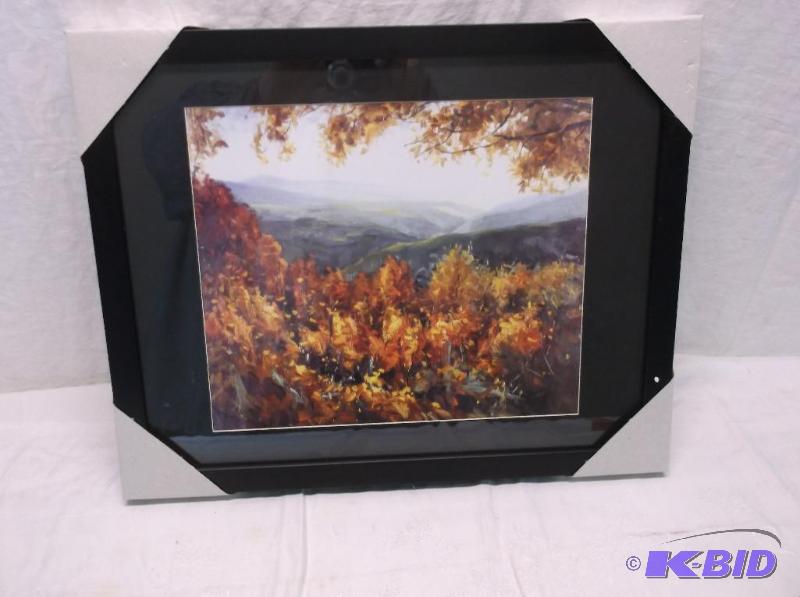 lot 20 image: Beautiful framed scenery print measuring 19 5...