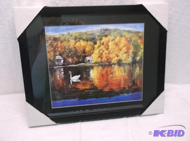 lot 21 image: Beautiful framed scenery print measuring 19 5...