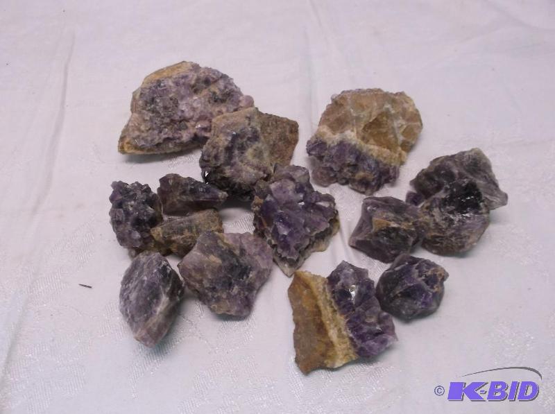 lot 28 image: Nice lot of large pieces of amethyst....