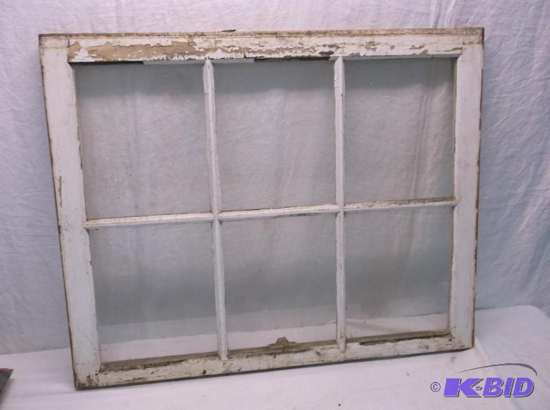 lot 33 image: Vintage 6 pane window measuring 33 34" ...
