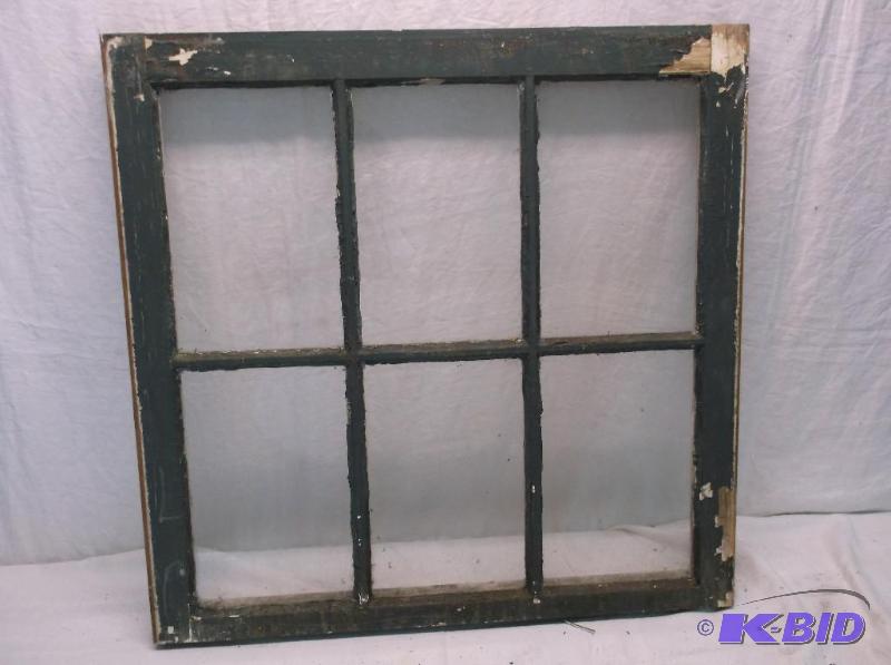 lot 36 image: Vintage 6 pane window measuring 27 58" ...