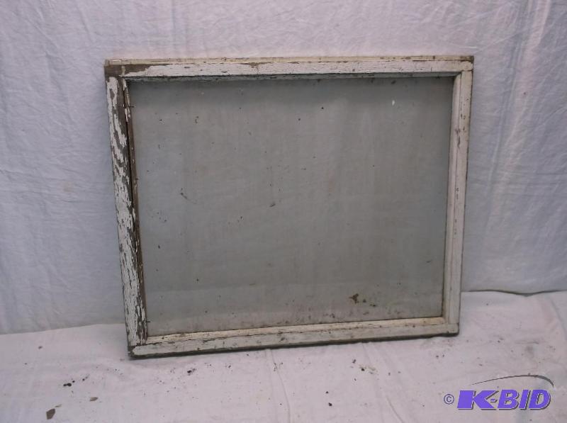 lot 42 image: Vintage single pane window measuring 25 58&q...