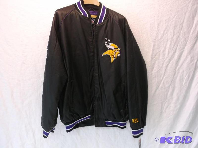 lot 44 image: Leather NFL Team apparel jacket size XL appea...