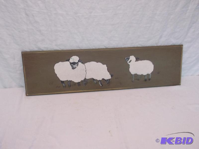 lot 78 image: Cute painted board measuring 30" L x 8&q...