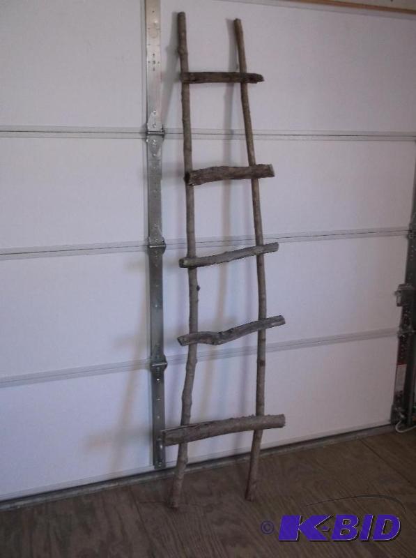lot 86 image: Hand crafted ladder nice piece for a flower g...