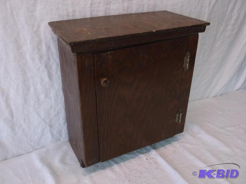 lot 94 image: Vintage hand crafted cabinet measuring 15 12...
