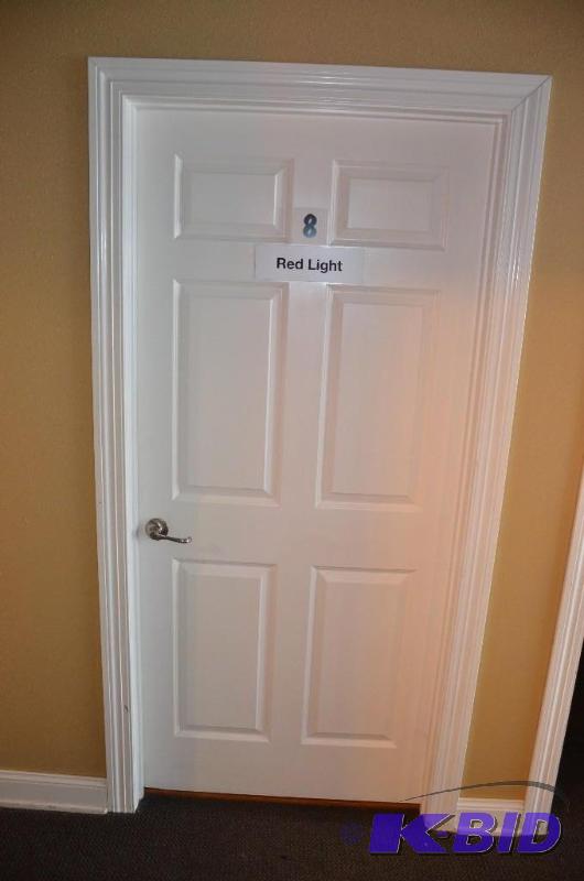 lot 102 image: 6 panel wooden doors painted white 36" w...