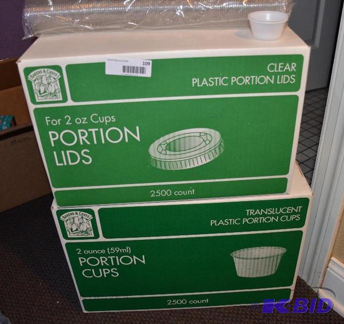 lot 109 image: 2 oz cups and lids...