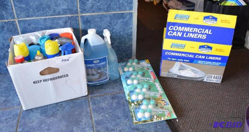 lot 118 image: Cleaning supplies and Spring Fill. Some clean...