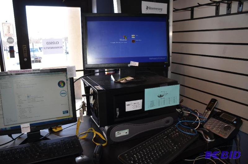 lot 21 image: Lower computer pictured Dell computer running...