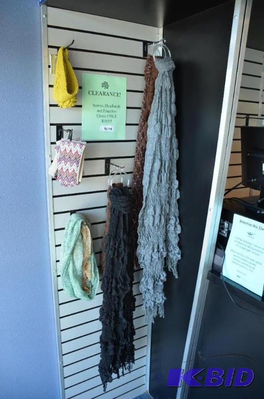 lot 44 image: fingerless gloves, headbands, scarves...