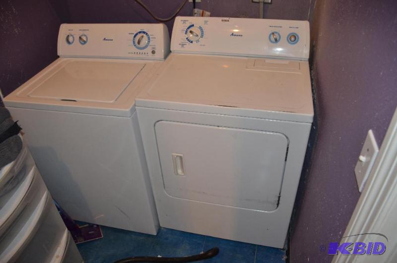 lot 48 image: Amana Washer & electric dryer set purchas...