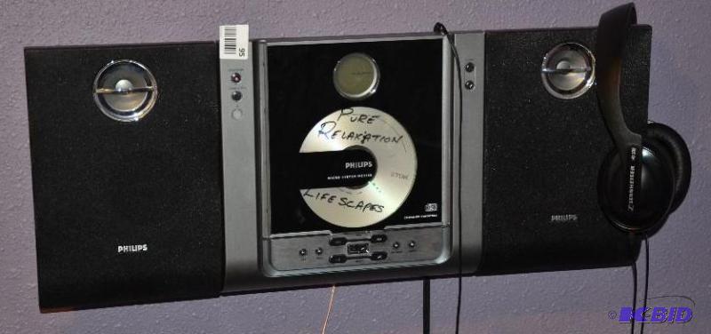 lot 95 image: Philips Micro System MC235B CD stereo wall mo...