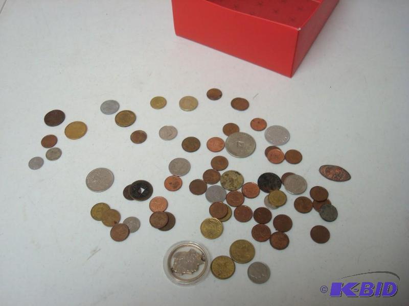 lot 113 image: Lot Of Coins, Some Foreign Or Tokens ...