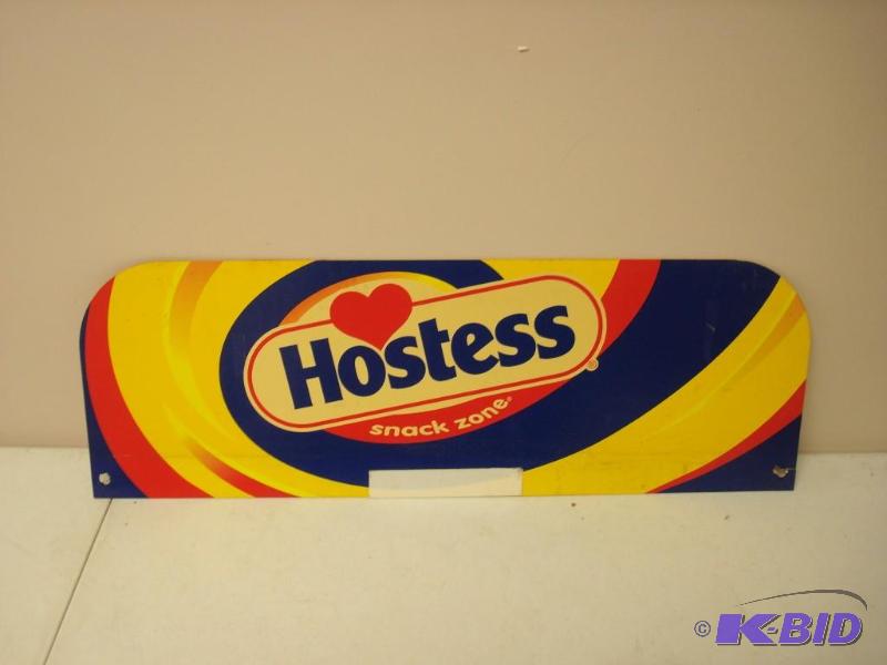 lot 122 image: Plastic Hostess Sign, Shows Wear...