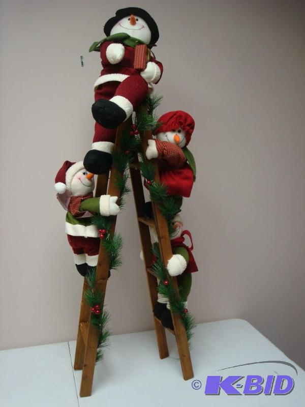 lot 149 image: Christmas Snowman Ladder Decor...