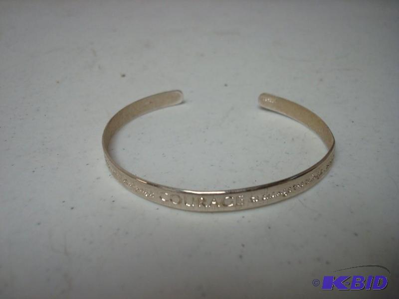 lot 152 image: 925 Silver Serenity Prayer Bracelet...