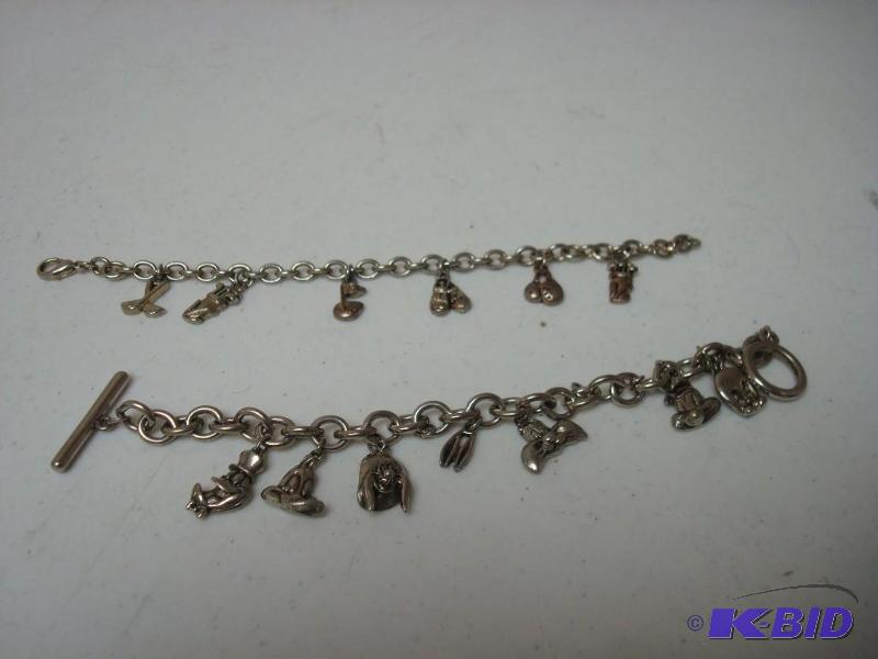 lot 157 image: Pair of Charm Bracelets,&nbspLoony Tunes Sho...