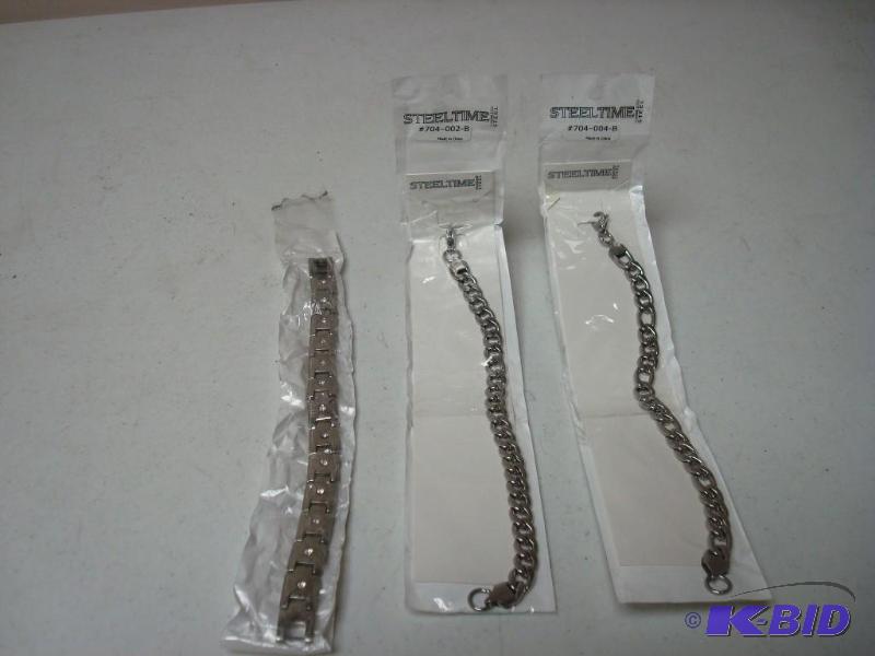 lot 163 image: Lot Of Steal Bracelets...