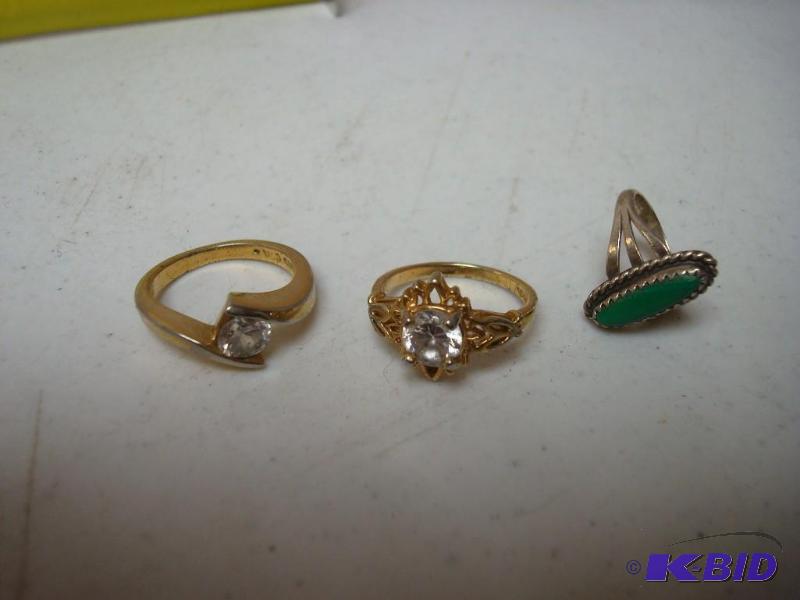 lot 165 image: Lot of Three Costume Rings...