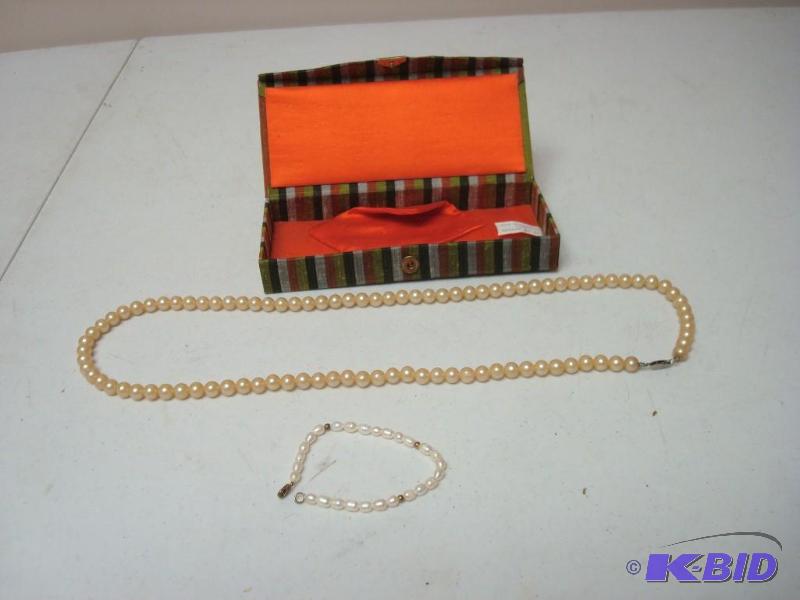 lot 169 image: Necklace And Bracelet, Might Be Pearl...