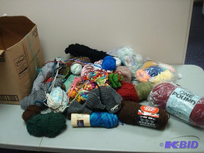 lot 174 image: Box Filled With Yarn...