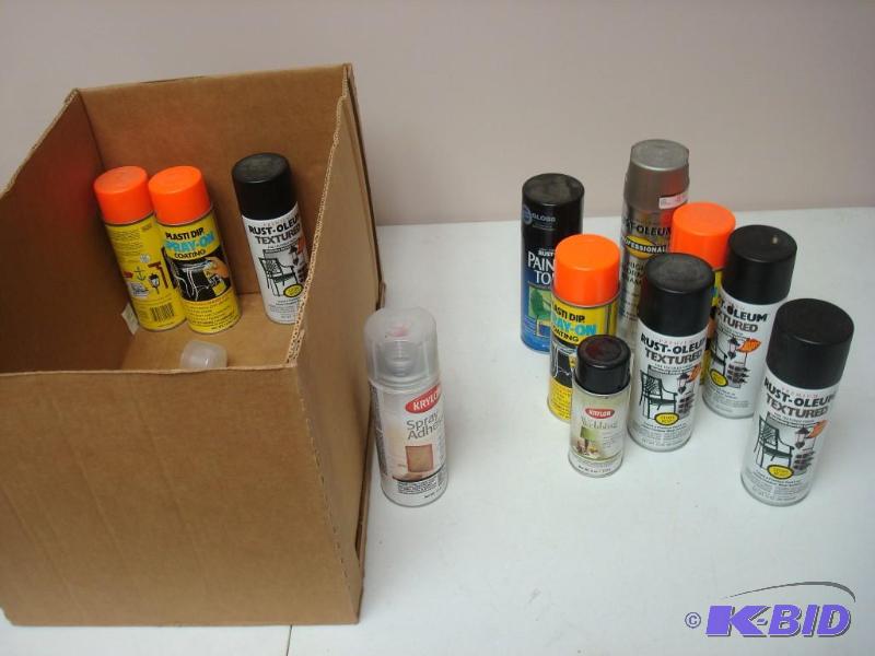 lot 195 image: Box Of Spray Paint...